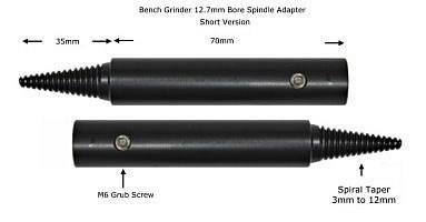 Bench Grinder Spindle Adapter - Short Length Version