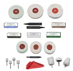 Bench Grinder and Drill Metal Polishing Deluxe Kit