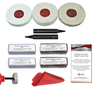 Bench Grinder Add-On Metal Polishing Kit - 100mm x 12mm