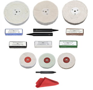 Bench Grinder and Drill Metal 150mm and 77mm Polishing Kit
