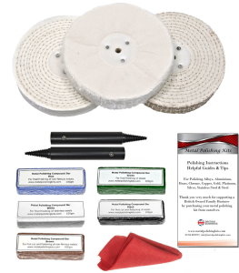 Bench Grinder Add-On Metal Polishing Kit - 125mm x 12mm