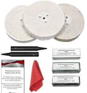 Bench Grinder Add-On Stainless Steel Polishing Kit - 125mm x 12mm