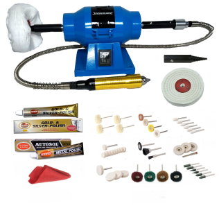 150W Jewellery Polisher With Flexible Drive Shaft and Autosol Polishes