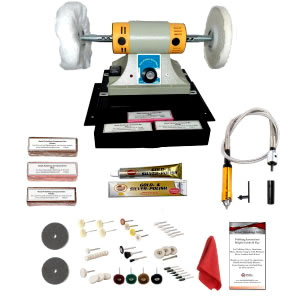 350W Jewellery Polishing Machine On A Stand With Drawers. Includes a Flexible Drive Shaft Polishing Kit