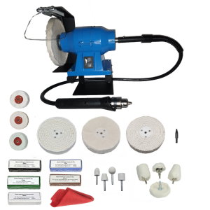 150W Metal Polishing Machine On Stand - 6 inch Polishing Wheels
