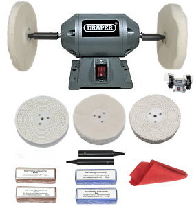 250W Bench Grinder Aluminium Polisher - 7 inch wheels