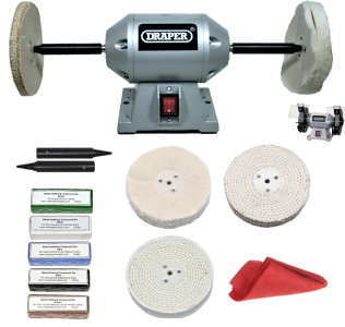 250W Bench Grinder Metal Polishing Machine With Long Version Spindle Adapters