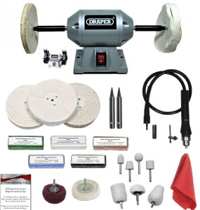 250W Draper Bench Grinder With Flexible Drive Shaft