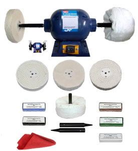 370W Metal Polisher With Swansdown Large Buffing Wheel