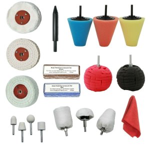 Car Bike Wheel Cleaning and Polishing Kit - 77mm Polishing Wheels