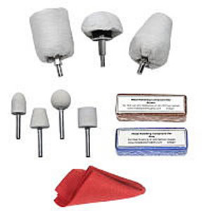 Copper Polishing Kit. Mounted Polishing Wheels and Felt Bobs