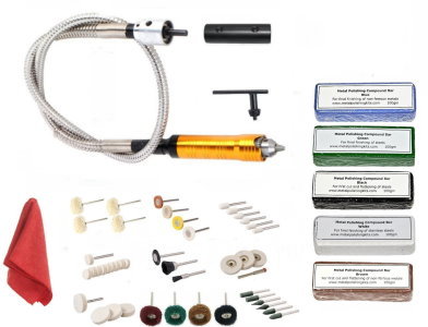 Bench Grinder Flexible Drive Shaft With Metal Polishing Kit