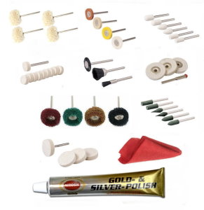 Jewellery Polishing Rotary Tool Set With Autosol Gold and Silver Polish