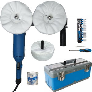 Tube Polisher. Duel Swansdown Polishing Wheel Assembly